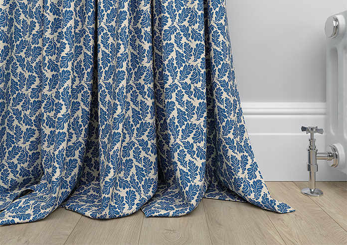 Land & Shore Oak Leaf, Blue - Made to Measure Curtains - Image 6